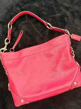 Coach 2010 Y2K Leather Hot Pink Medium Carly Shoulder Bag